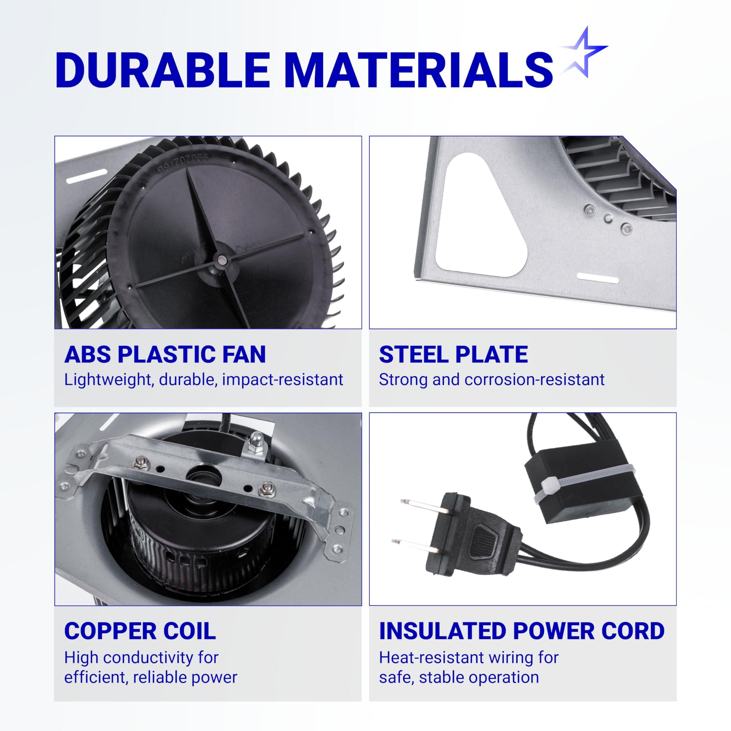 [Lifetime Warranty] S97015157 Bathroom Exhaust Fan Motor Assembly - 8"× 8-1/4" Housing - Compatible with Broan NuTone - Motor Replacement 110 CFM/ 4 Sones image 2