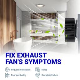 [Lifetime Warranty] S97015157 Bathroom Exhaust Fan Motor Assembly - 8"× 8-1/4" Housing - Compatible with Broan NuTone - Motor Replacement 110 CFM/ 4 Sones thumbnail 3