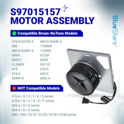 [Lifetime Warranty] S97015157 Bathroom Exhaust Fan Motor Assembly - 8"× 8-1/4" Housing - Compatible with Broan NuTone - Motor Replacement 110 CFM/ 4 Sones thumbnail 6