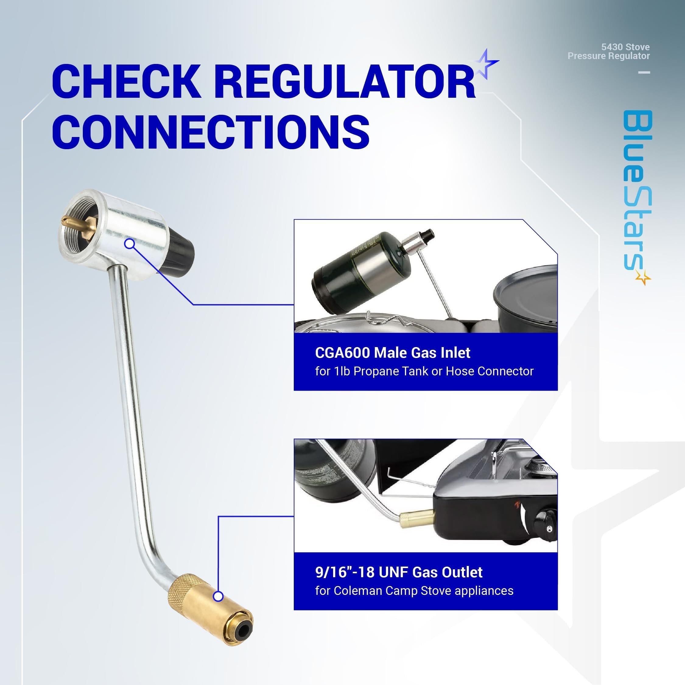 [Lifetime Warranty] 5430 Gas Stove Pressure Regulator Replacement for Coleman Propane Stoves Grills, Fold N Go Stove Accessories - Maintains Stable LP Gas Flow, NOT Compatible with Roadtrip LXE Grills image 2
