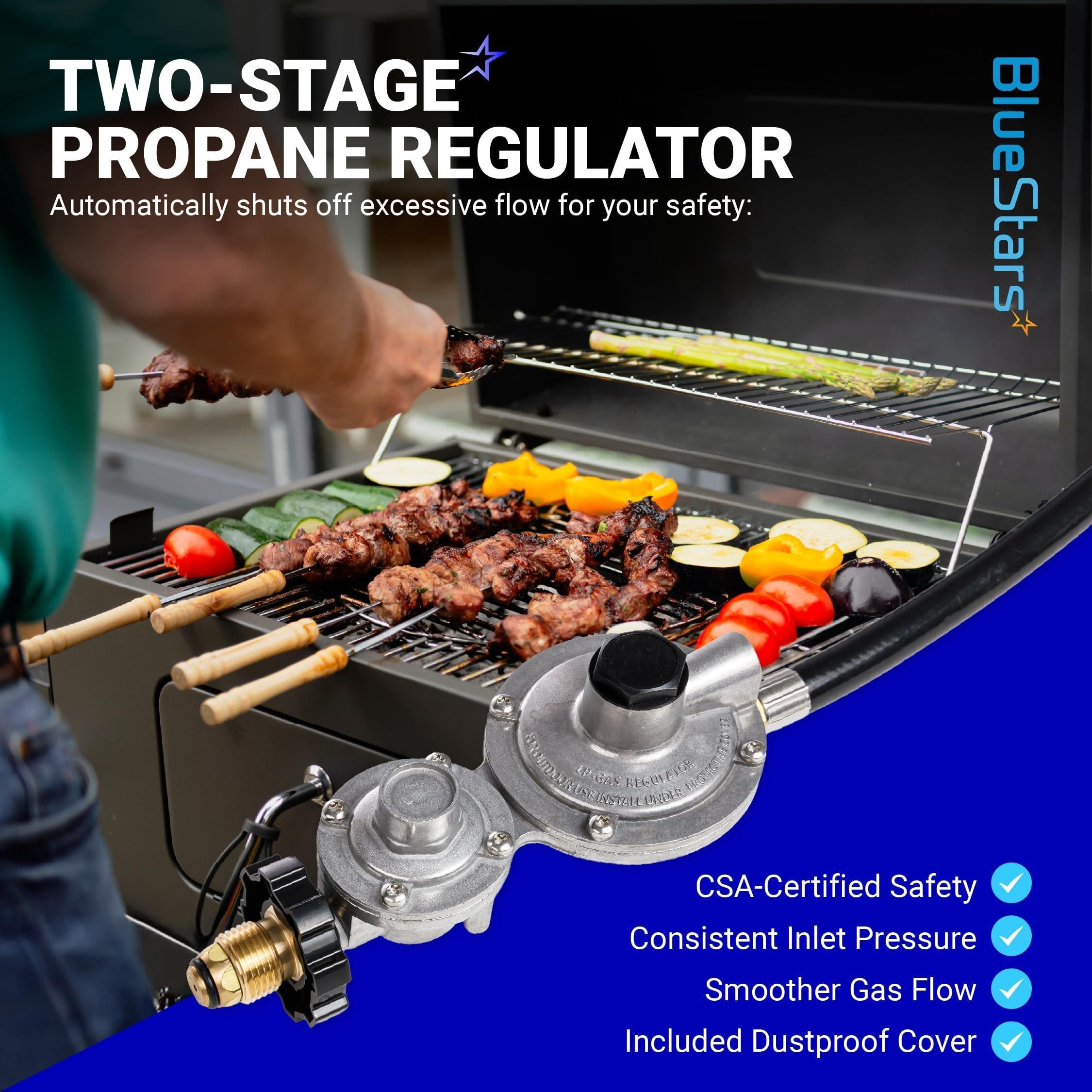 [Lifetime Warranty] [CSA Listed] 12 FT F273684 Propane Hose - Fit for Mr Heater Big Buddy Heaters, RV, Grill, Gas Stove, Range, Gas Generator with POL Interface, 3/8in Female x 3/8in Male Street Elbow image 4