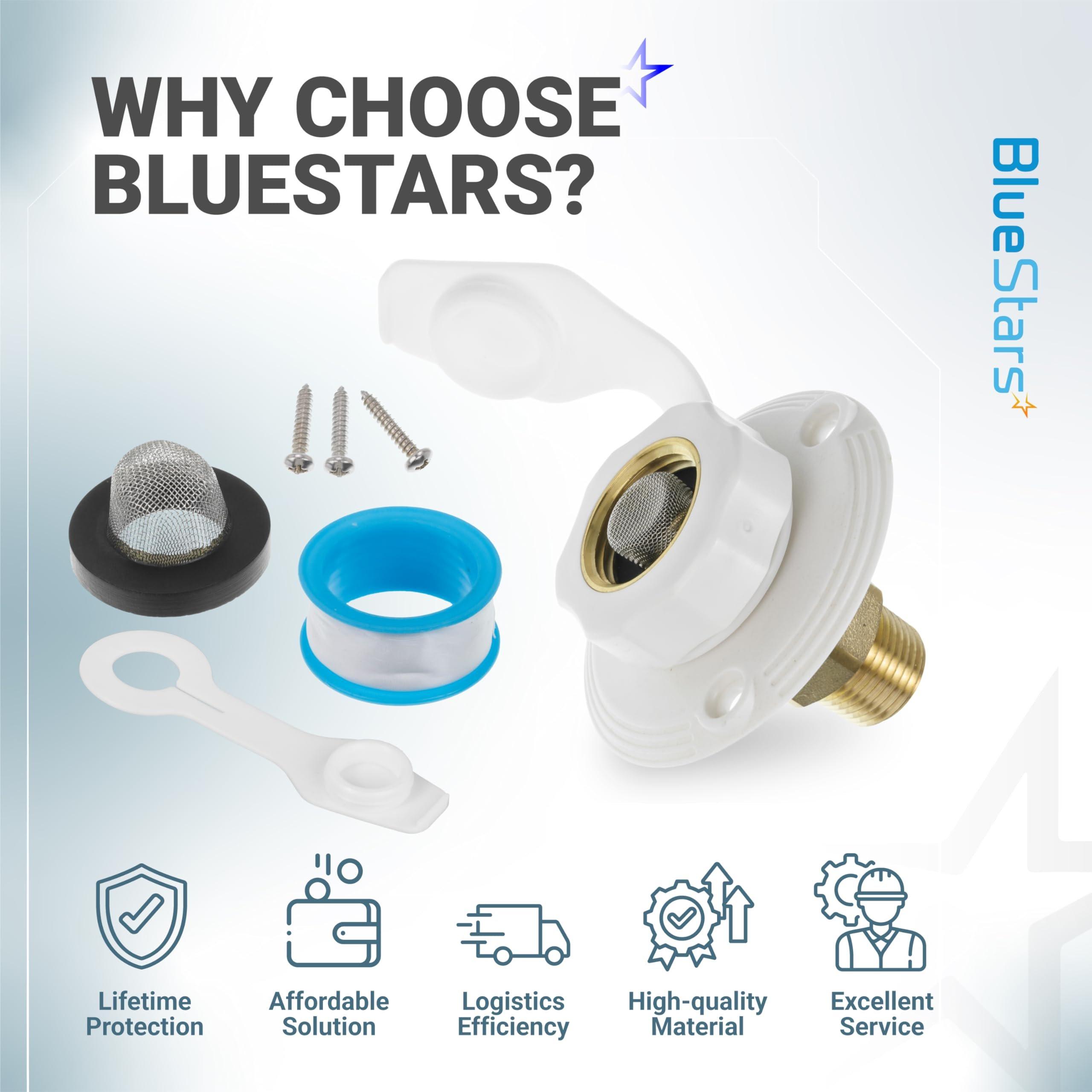 [Lifetime Warranty] RV City Water Inlet Brass with Check Valve - 3/4" NH Female to 1/2" NPT Male Thread - Includes Dust Plug image 8