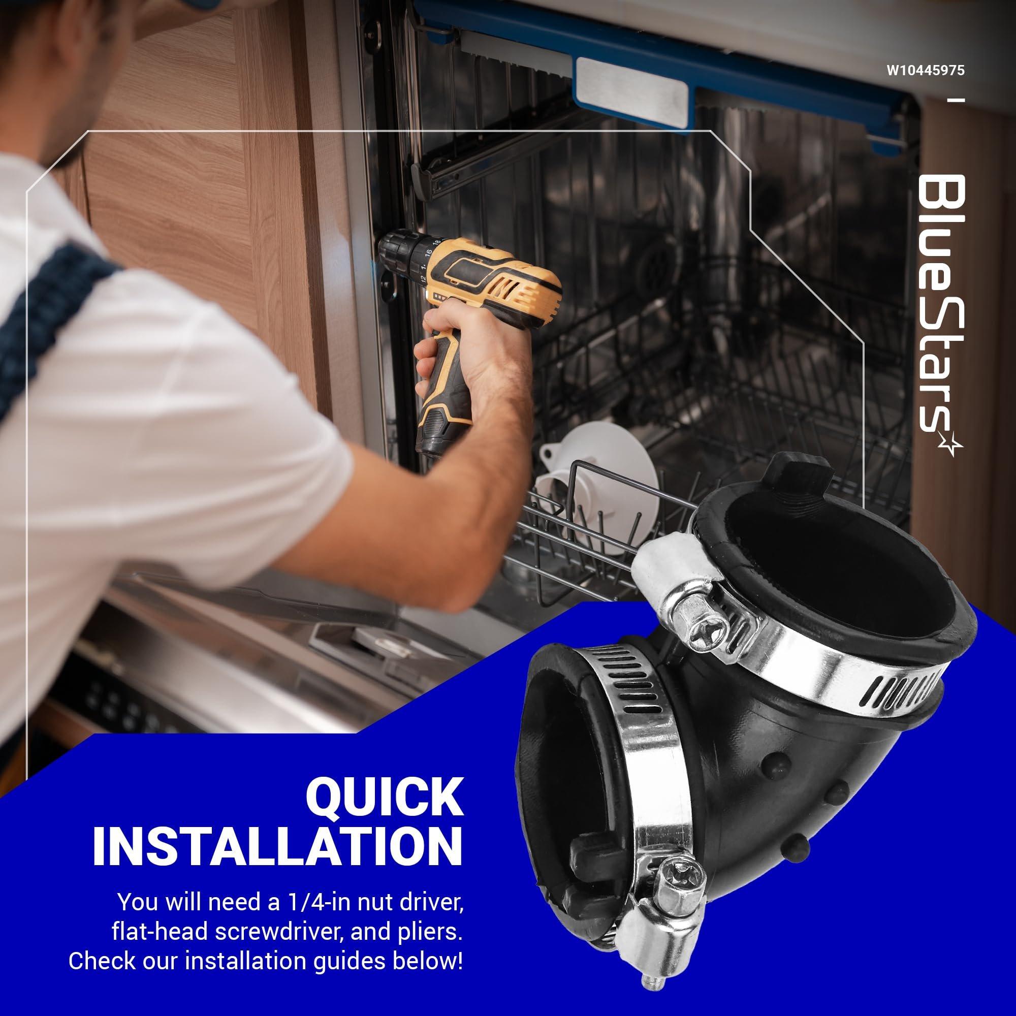 [Lifetime Warranty] W10445975 Dishwasher Circulation Pump Hose - Compatible with Whirlpool Kenmore Amana Maytag KitchenAid Dishwashers - Replaces PS3651318 W10445975VP AP5618621 image 5