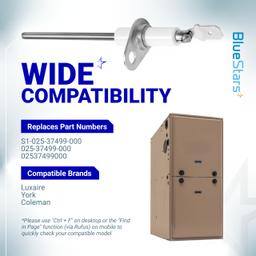 [Lifetime Warranty] 025-37499-000 Gas Furnace Flame Sensor thumbnail 1