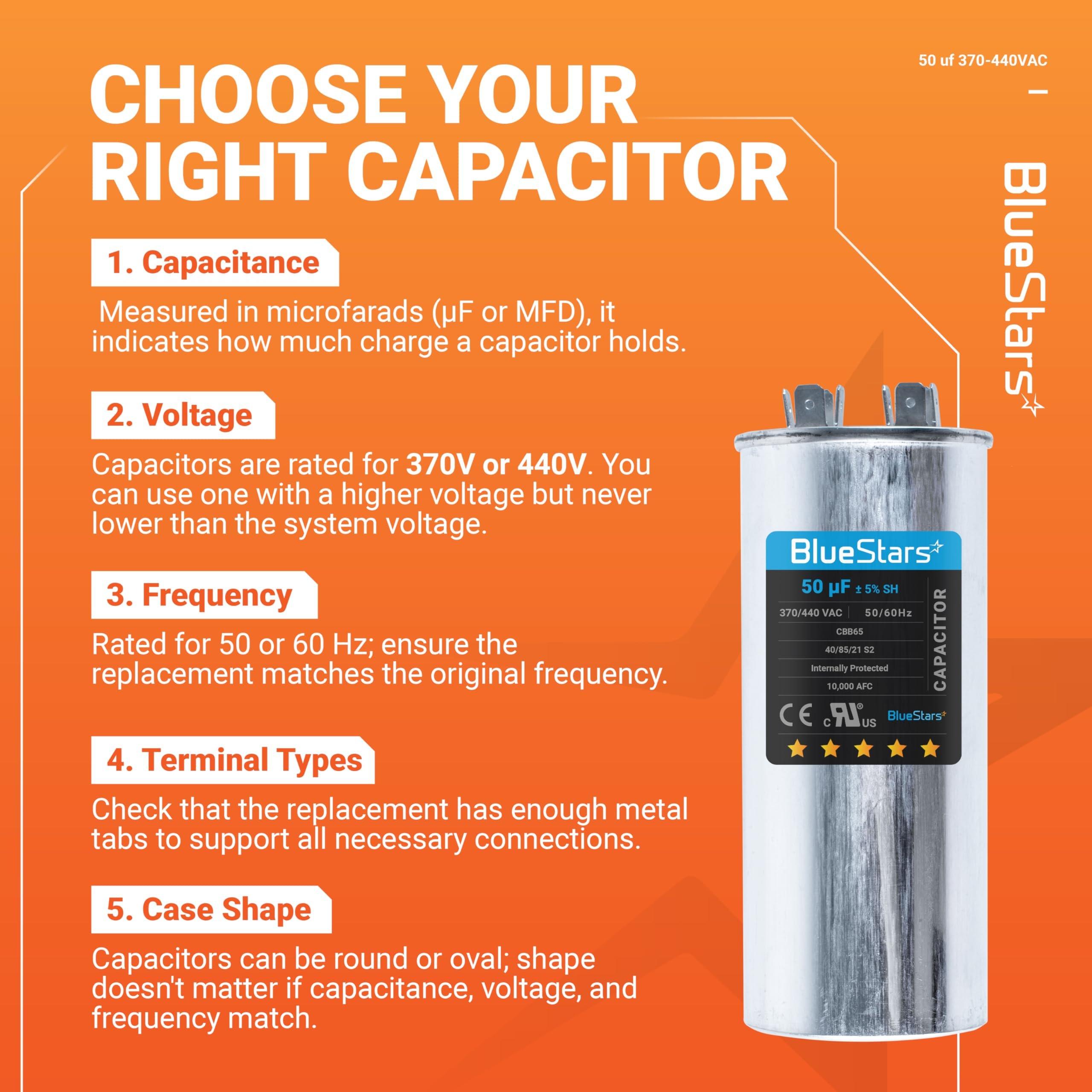 [Lifetime Warranty] 50 uF MFD Â±5% 370/440 VAC CBB65 Motor Run Round Capacitor image 5