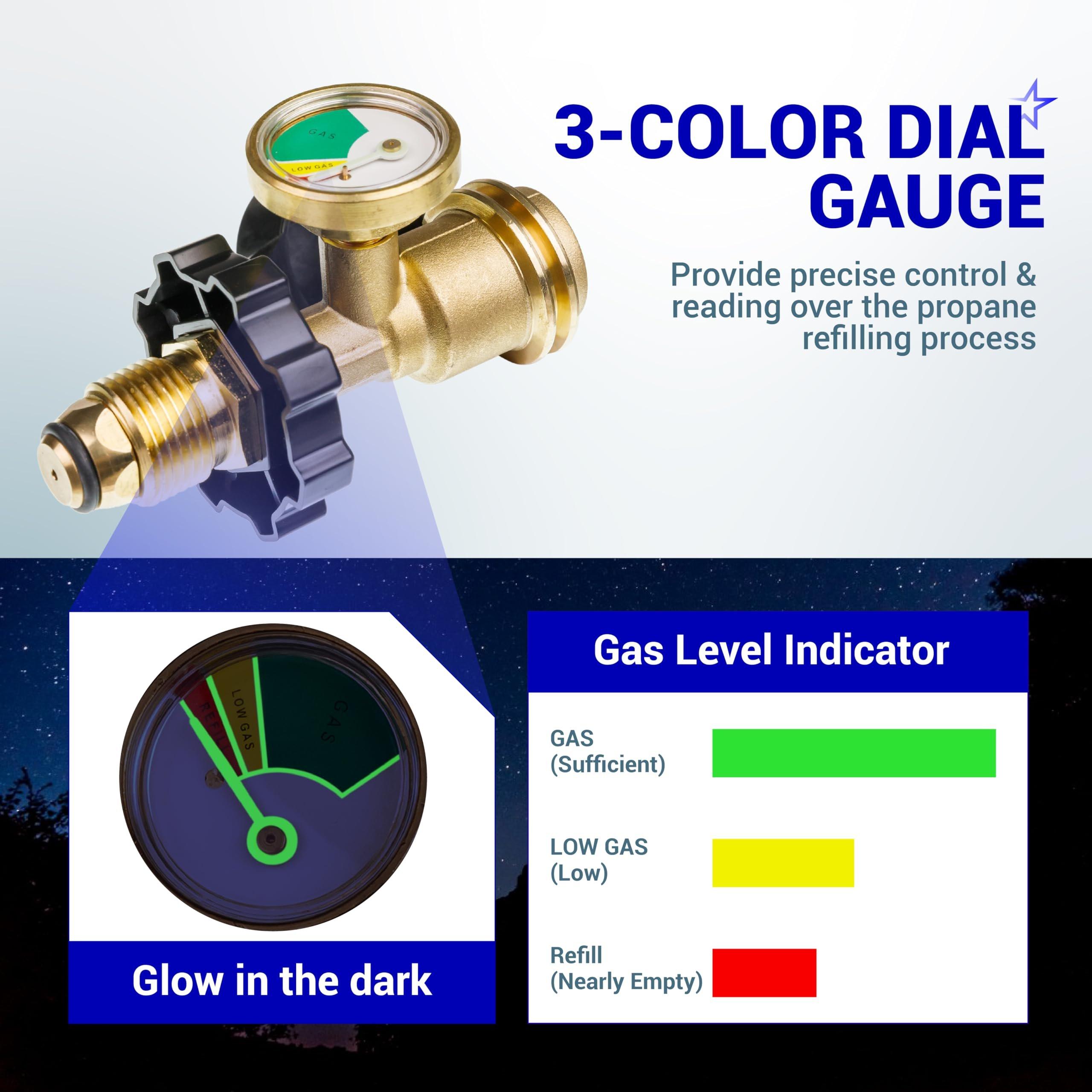 [Lifetime Warranty] 100 lb Propane Tank Adapter, POL Propane Gauge for 100 lb Propane Tank, Converts POL LP Tank Service Valve to QCC1/Type 1 - Old to New Connection Type image 4