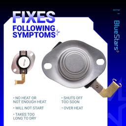 [Lifetime Warranty] 3977767 Dryer Thermostat Replacement - Compatible with Whirlpool & Kenmore Dryers - Replaces 3399693 WP3977767 WP3977767VP - Pack of 3 thumbnail 1