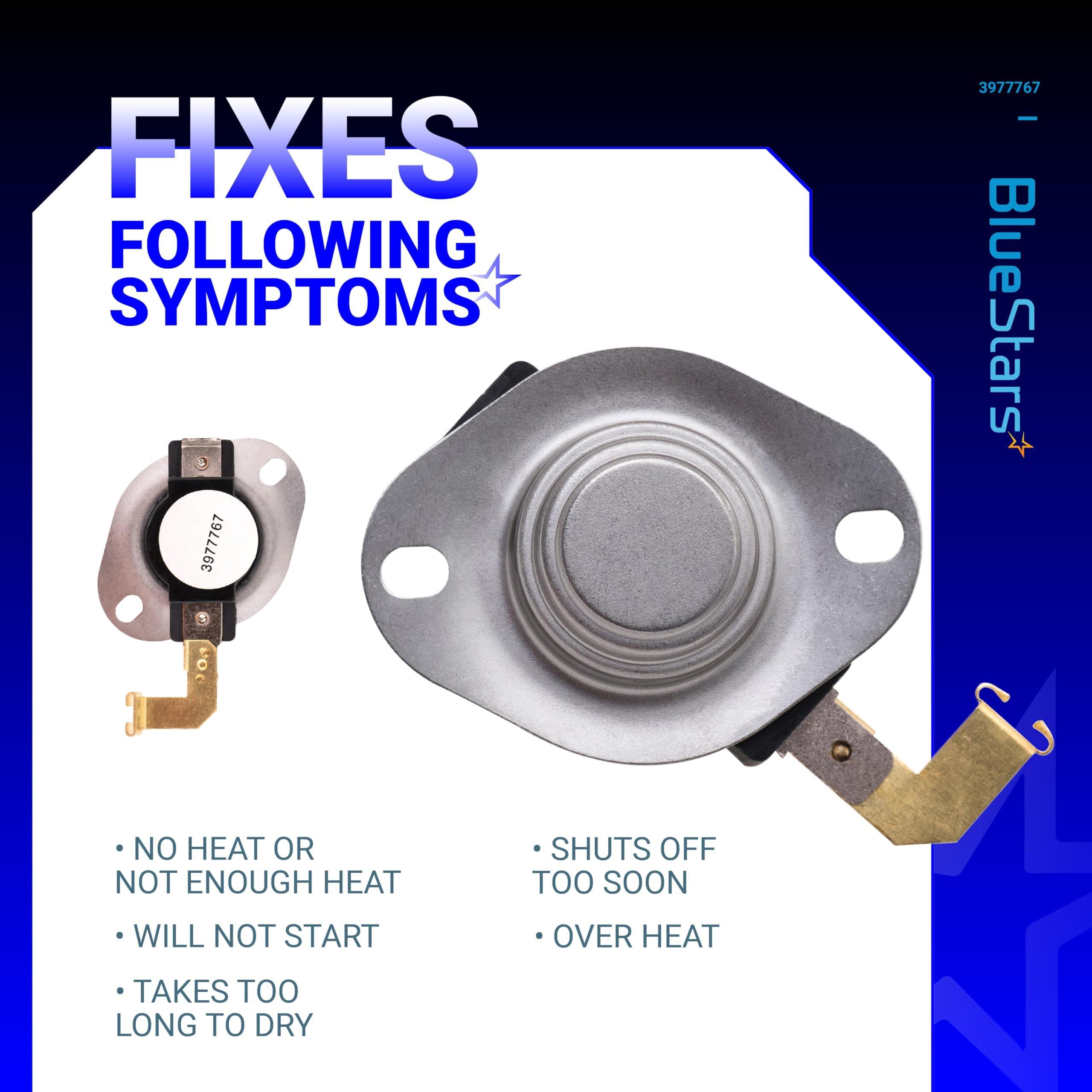 [Lifetime Warranty] 3977767 Dryer Thermostat Replacement - Compatible with Whirlpool & Kenmore Dryers - Replaces 3399693 WP3977767 WP3977767VP - Pack of 3 image 1