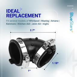 [Lifetime Warranty] W10445975 Dishwasher Circulation Pump Hose - Compatible with Whirlpool Kenmore Amana Maytag KitchenAid Dishwashers - Replaces PS3651318 W10445975VP AP5618621 thumbnail 2