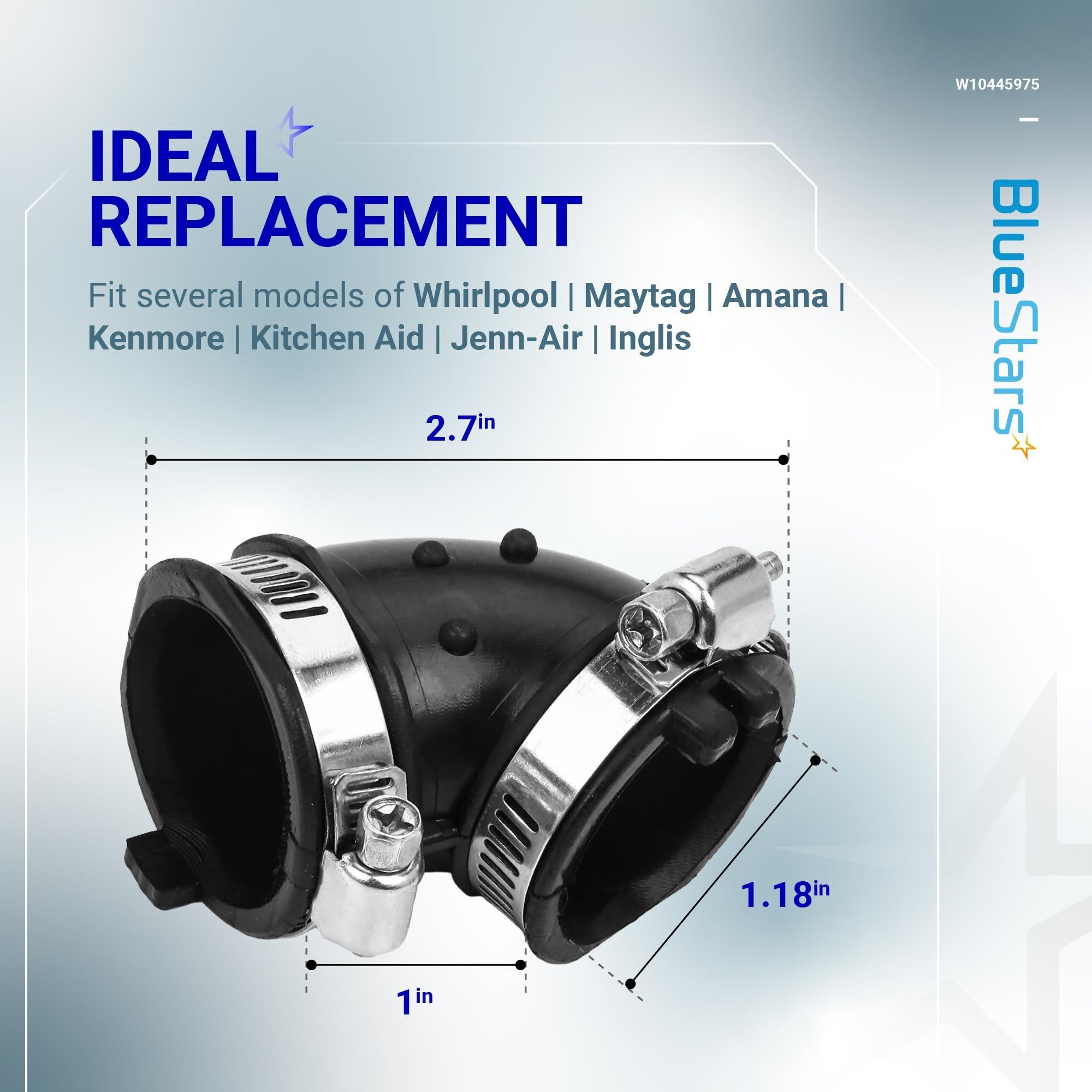 [Lifetime Warranty] W10445975 Dishwasher Circulation Pump Hose - Compatible with Whirlpool Kenmore Amana Maytag KitchenAid Dishwashers - Replaces PS3651318 W10445975VP AP5618621 image 2