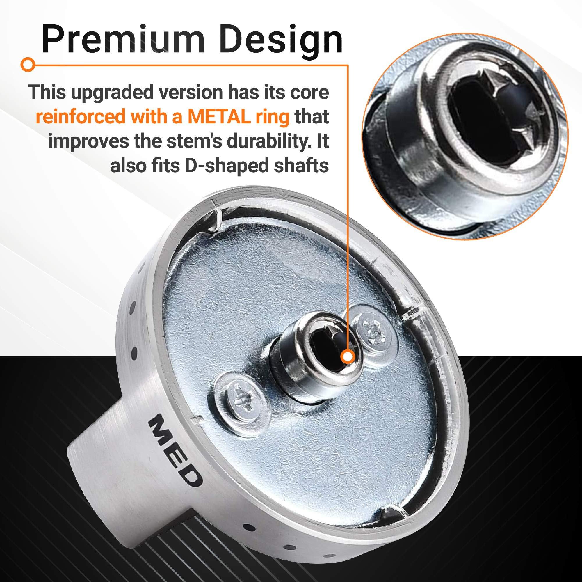 [Lifetime Warranty] DG64-00472A DG64-00347A Samsung Stove Knobs - Compatible with Samsung Range Ovens NX58F5500SS FX510BGS FX710BGS - Replaces PS10058981 AP5949480 - Pack of 5 image 5