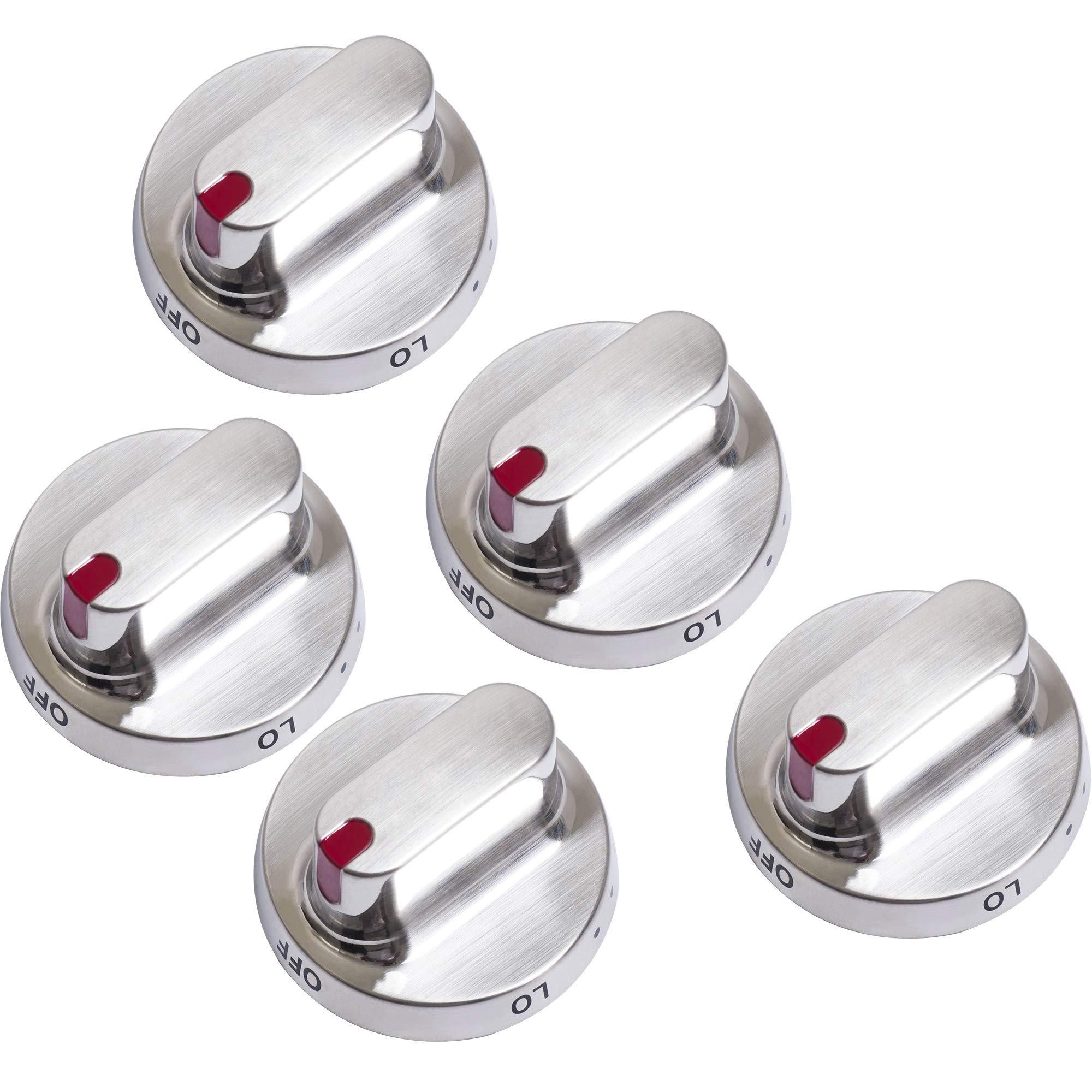 [Lifetime Warranty] DG64-00472A DG64-00347A Samsung Stove Knobs - Compatible with Samsung Range Ovens NX58F5500SS FX510BGS FX710BGS - Replaces PS10058981 AP5949480 - Pack of 5 image 0