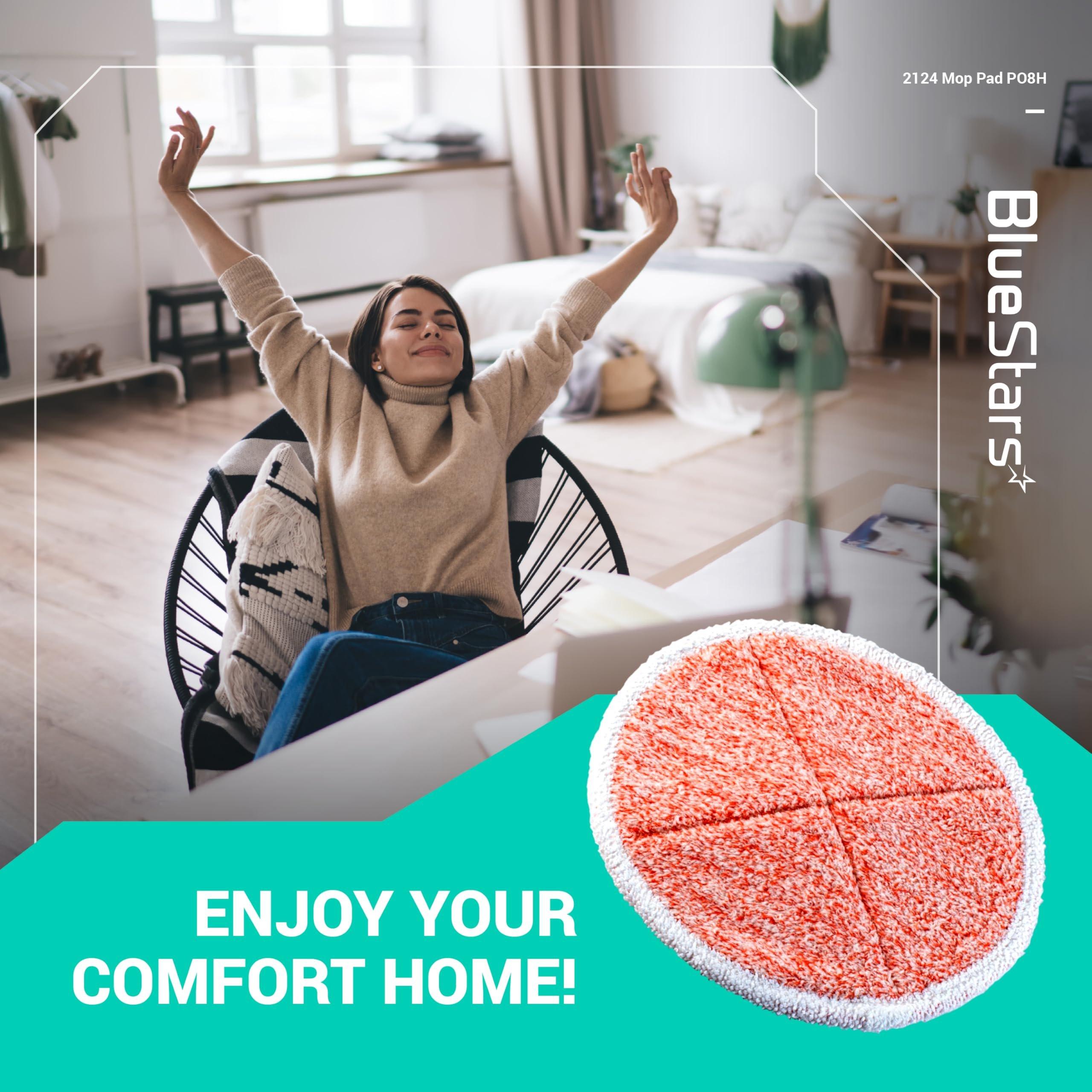 [Lifetime Warranty] 2124, 2039A, 2307, 23157, 20391, 20399 Replacement 2124 Mop Pads - Compatible with Bissell Spinwave Hard Mop Cleaners (Orange) - Pack of 6 image 8