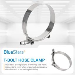 [Lifetime Warranty] 3" T-Bolt Hose Clamps with Working Range thumbnail 1