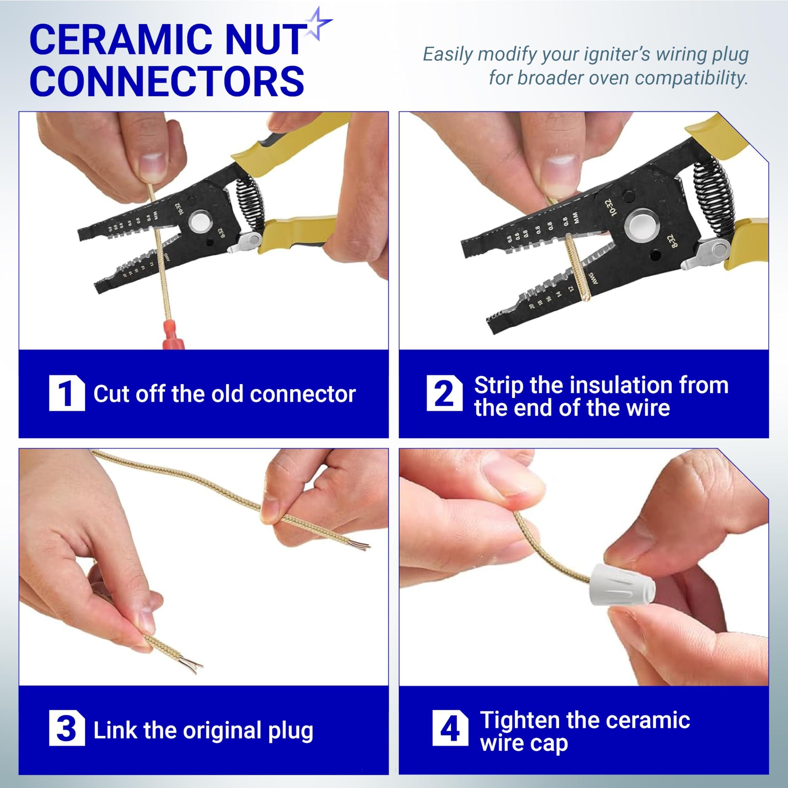 [Lifetime Warranty] AP5315579 Gas Range Oven Igniter - Compatible with Viking Range Ovens - Replaces PB040001 065650-000 702263 SGR40001 GR40001 792263- Includes 2 Igniters and 4 Ceramic Nuts image 7