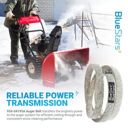 [Lifetime Warranty] 954-04195A Auger Belt for MTD, Cub Cadet, Troy-Bilt, Craftsman, Yard Man, Yard Machines Snowblower Snow Thrower - 1/2" x 37" thumbnail 1