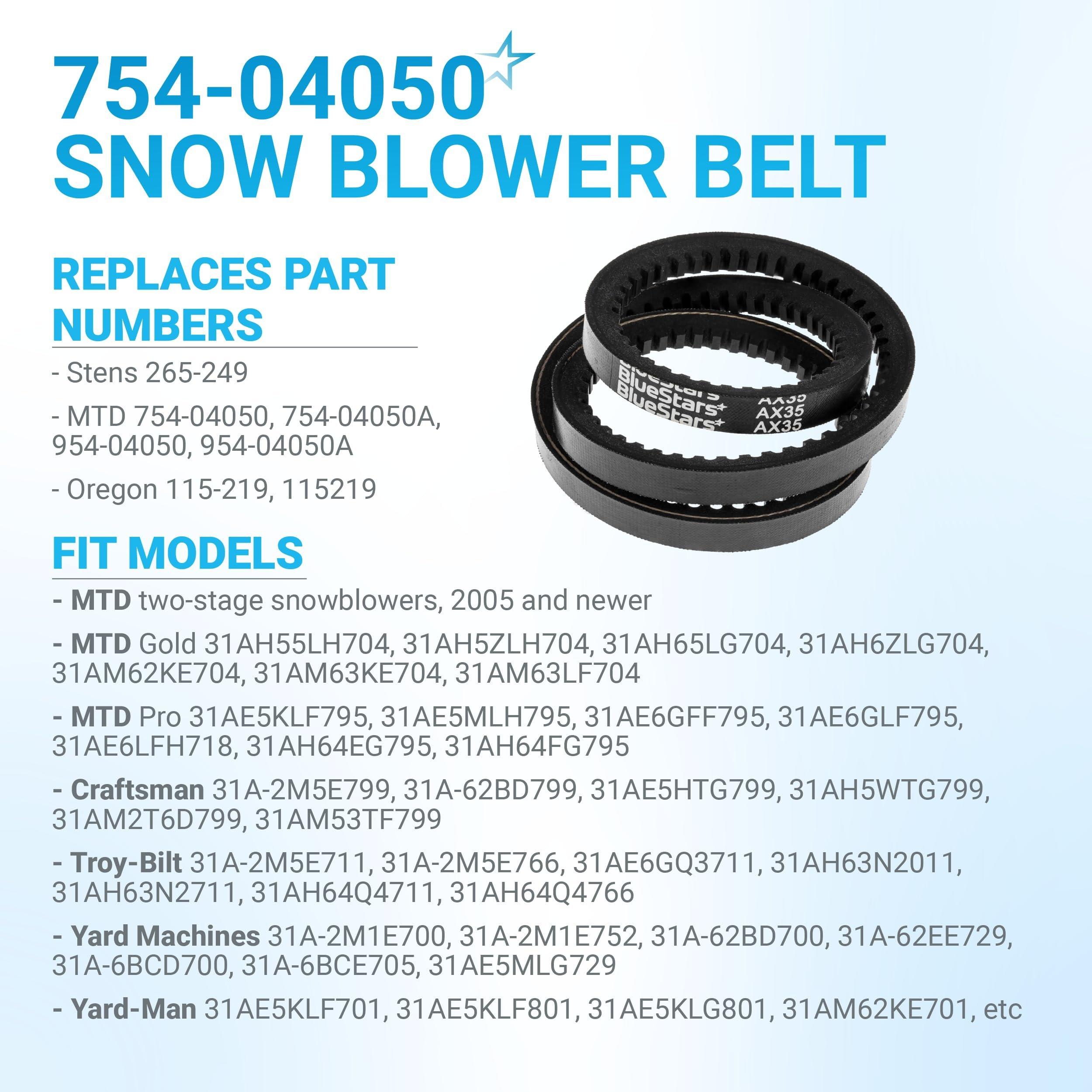 [Lifetime Warranty] 954-04050A 754-04050A Snow Thrower Auger Belt - 1/2" x 35" image 3