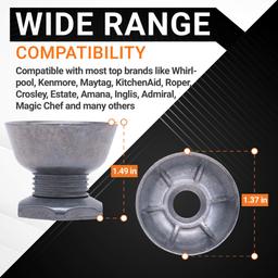 [Lifetime Warranty] 8066184 Dryer Motor Pulley 29 - Compatible with Whirlpool Kenmore Maytag - Replaces 3394341 AP6011686 PS11744884 WP8066184 WED4815EW1 MEDC400VW0 NED4655EW1 -  Pack of 4 thumbnail 1