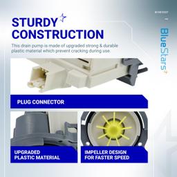 [Lifetime Warranty] W10876537 W10724439 Dishwasher Drain Pump - Compatible with Whirlpool Amana Kenmore KitchenAid Maytag - WDT720PADM2 WDF320PADS2 WDT970SAHZ0 WDT730PAHZ0 AP6004843 PS11738151 4454971 thumbnail 5
