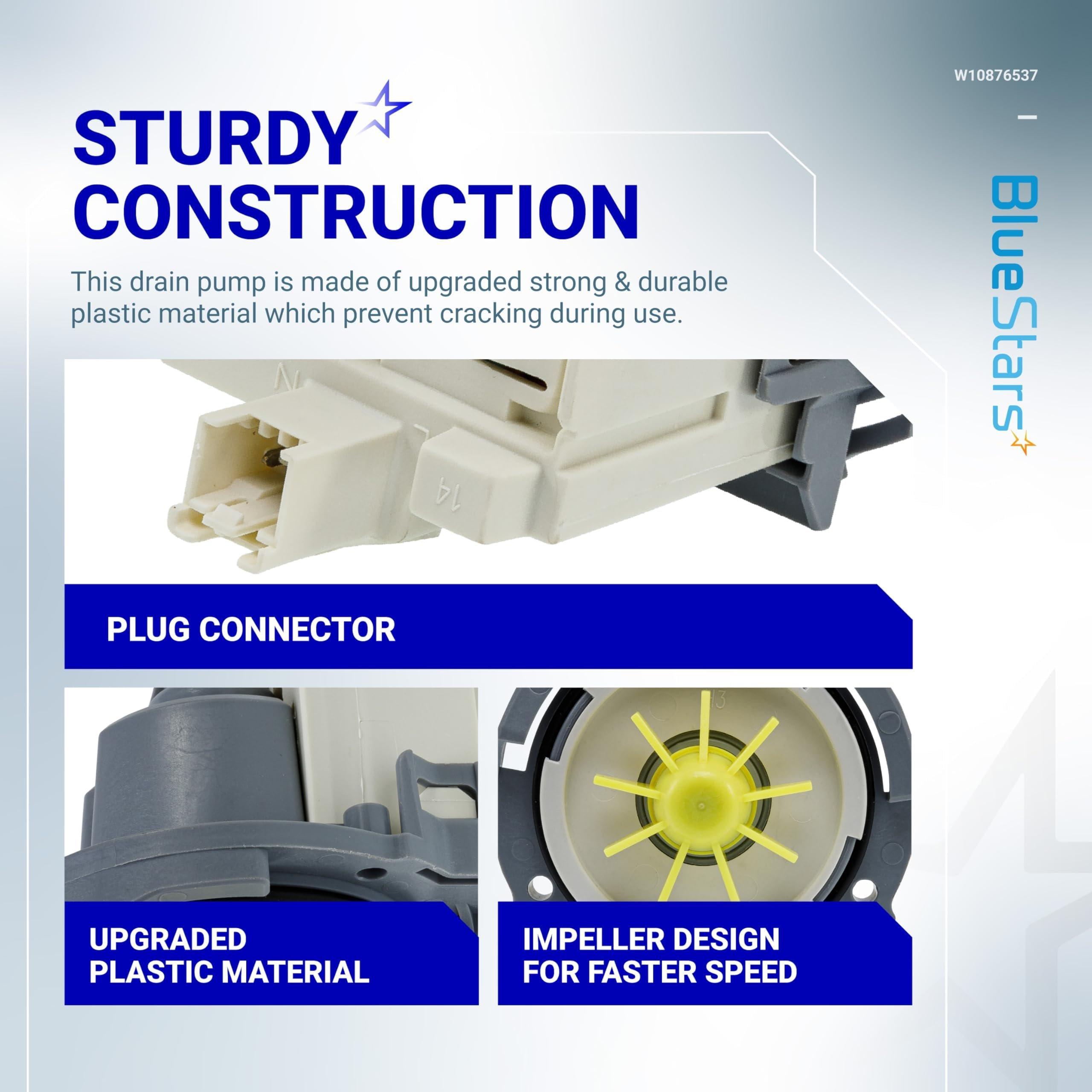 [Lifetime Warranty] W10876537 W10724439 Dishwasher Drain Pump - Compatible with Whirlpool Amana Kenmore KitchenAid Maytag - WDT720PADM2 WDF320PADS2 WDT970SAHZ0 WDT730PAHZ0 AP6004843 PS11738151 4454971 image 5