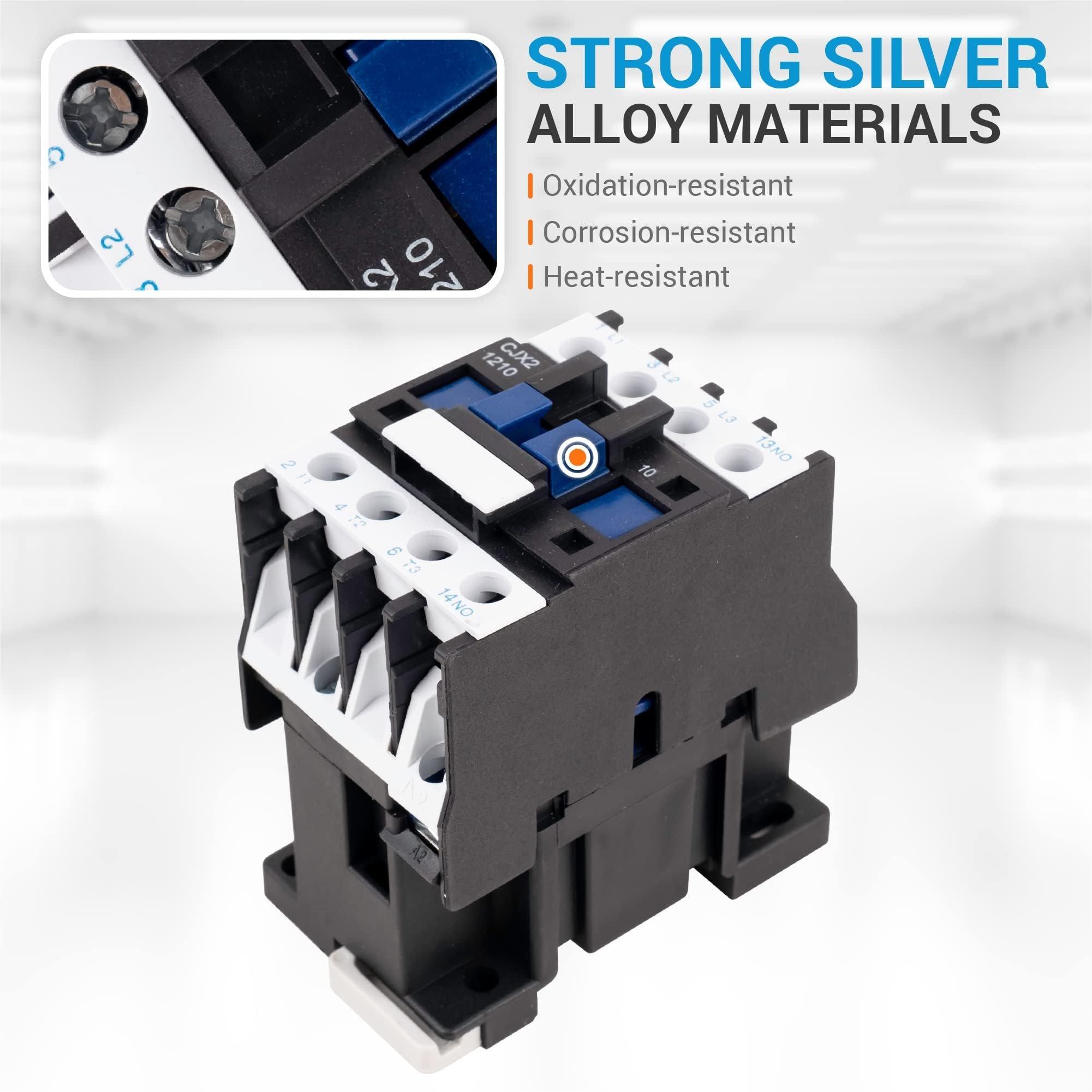 [Lifetime Warranty] CJX2-1210 AC Contactor 3 Pole 25 Amp 220VAC Coil - Normally Open, Replacement for Air Conditioner, Heat Pump & Refrigeration Systems image 4