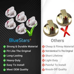 [Lifetime Warranty] DG64-00472A DG64-00347A Samsung Stove Knobs - Compatible with Samsung Range Ovens NX58F5500SS FX510BGS FX710BGS - Replaces PS10058981 AP5949480 - Pack of 5 thumbnail 1