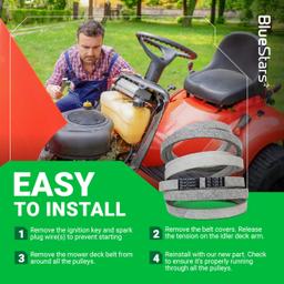 [Lifetime Warranty] M154960 Secondary Deck Belt - Compatible with 54â€ Mower Decks John Deere, Lawn Tractors - 120.6" x 5/8" thumbnail 7