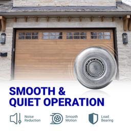 [Lifetime Warranty] 1.8" Steel Garage Door Rollers with 7" Stem for Standard 2" Track Garage Doors (Silver) - Pack of 2 thumbnail 2