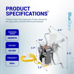 [Lifetime Warranty] 3000RPM Grill Induction Fan Kit Replacement, AC120V 60Hz OEM Combustion Fan, IFRP01 thumbnail 1