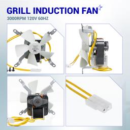 [Lifetime Warranty] 3000RPM Grill Induction Fan Kit Replacement, AC120V 60Hz OEM Combustion Fan, IFRP01 thumbnail 7