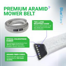 [Lifetime Warranty] M154960 Secondary Deck Belt - Compatible with 54â€ Mower Decks John Deere, Lawn Tractors - 120.6" x 5/8" thumbnail 4