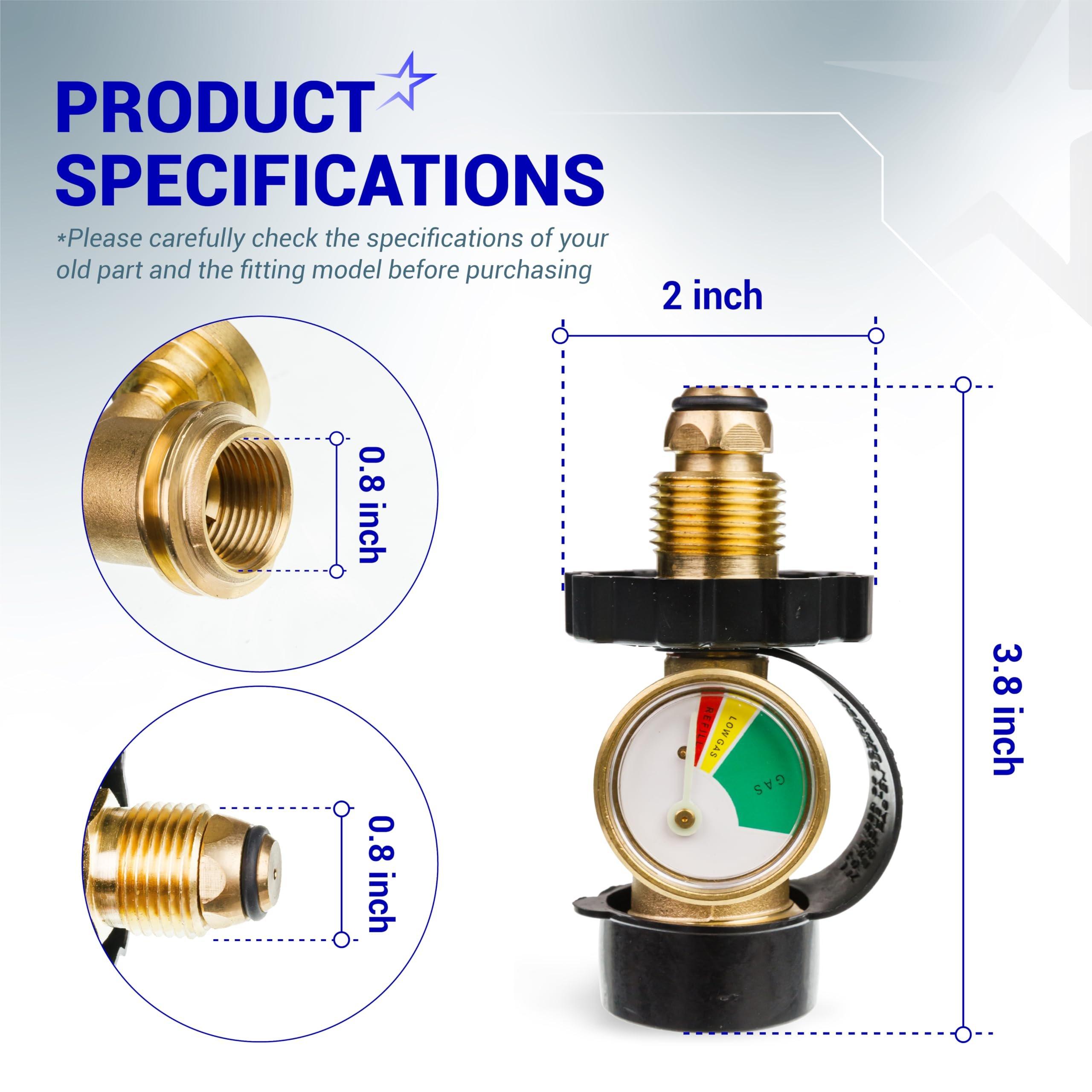 [Lifetime Warranty] 100 lb Propane Tank Adapter, POL Propane Gauge for 100 lb Propane Tank, Converts POL LP Tank Service Valve to QCC1/Type 1 - Old to New Connection Type image 3