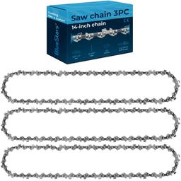 [Lifetime Warranty] 14-inch Chainsaw Chain 3/8" LP Pitch, 0.050" Gauge, 52 Drive Links - Pack of 3 thumbnail 0