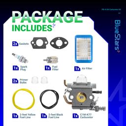 [Lifetime Warranty] PB-580T Carburetor with Air Filter Spark Plug Gasket Fuel Line Tune Up Kit thumbnail 3