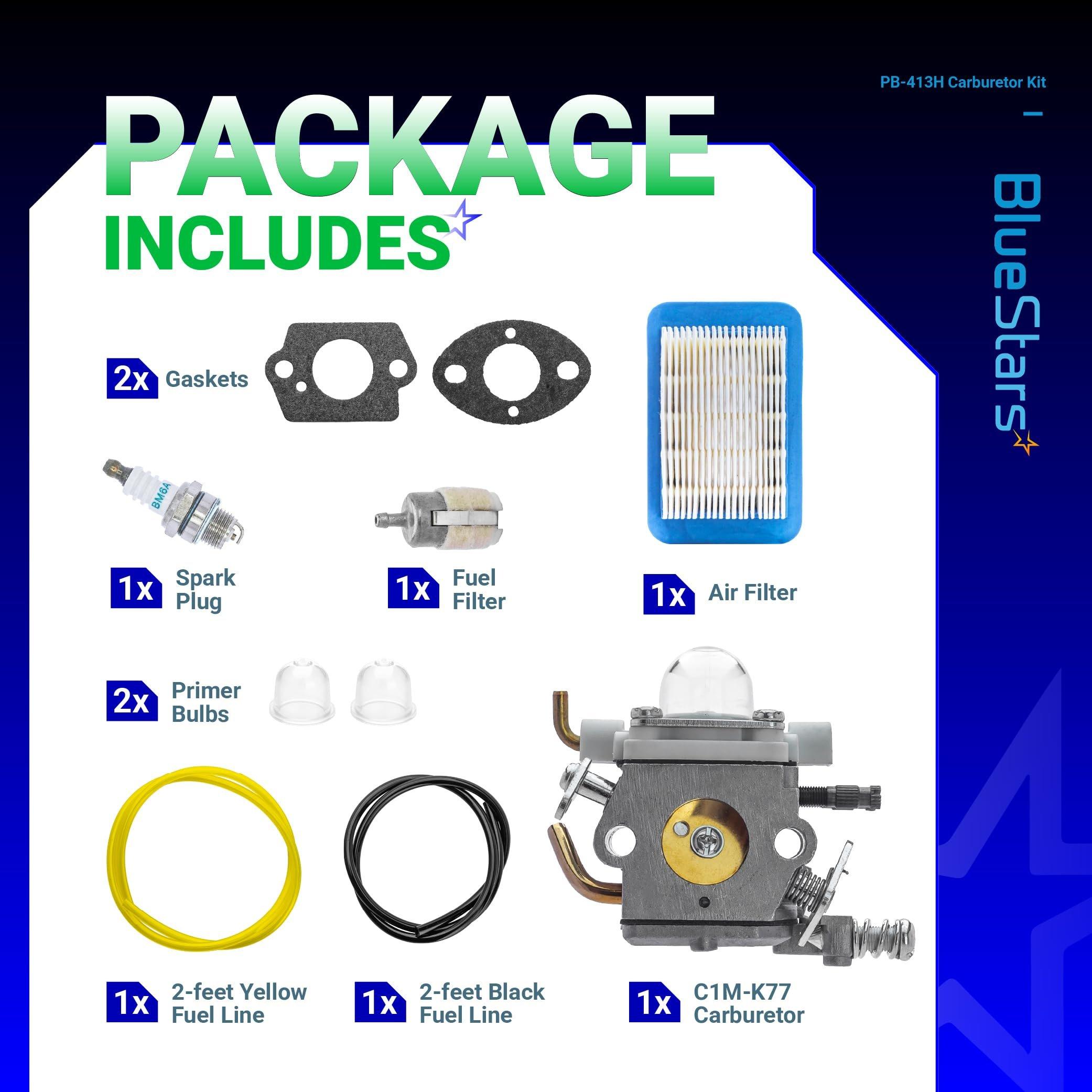 [Lifetime Warranty] PB-580T Carburetor with Air Filter Spark Plug Gasket Fuel Line Tune Up Kit image 3