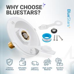 [Lifetime Warranty] RV City Water Inlet with Check Valve  - 3/4" NH Female to 1/2" NPT Male - Includes Screws & Teflon Tape thumbnail 8