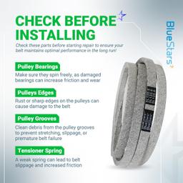 [Lifetime Warranty] M154960 Secondary Deck Belt - Compatible with 54â€ Mower Decks John Deere, Lawn Tractors - 120.6" x 5/8" thumbnail 6