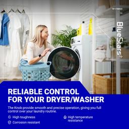 [Lifetime Warranty] W11708423 Washer Dryer Control Knob Assembly - Compatible with Whirlpool Maytag Dryer/Washer - Replaces W11708423, W11677925, 4982643, AP7219300, PS17629456 and More thumbnail 3