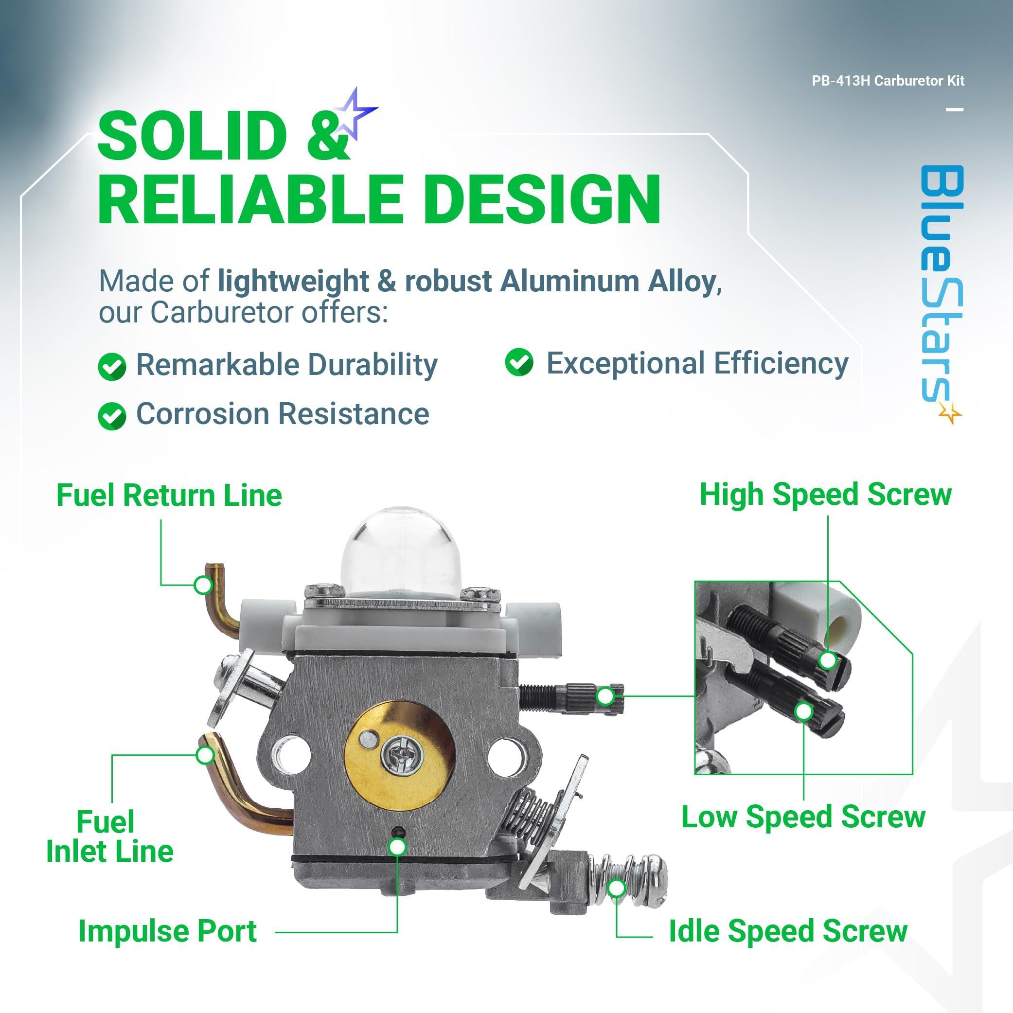 [Lifetime Warranty] PB-580T Carburetor with Air Filter Spark Plug Gasket Fuel Line Tune Up Kit image 2
