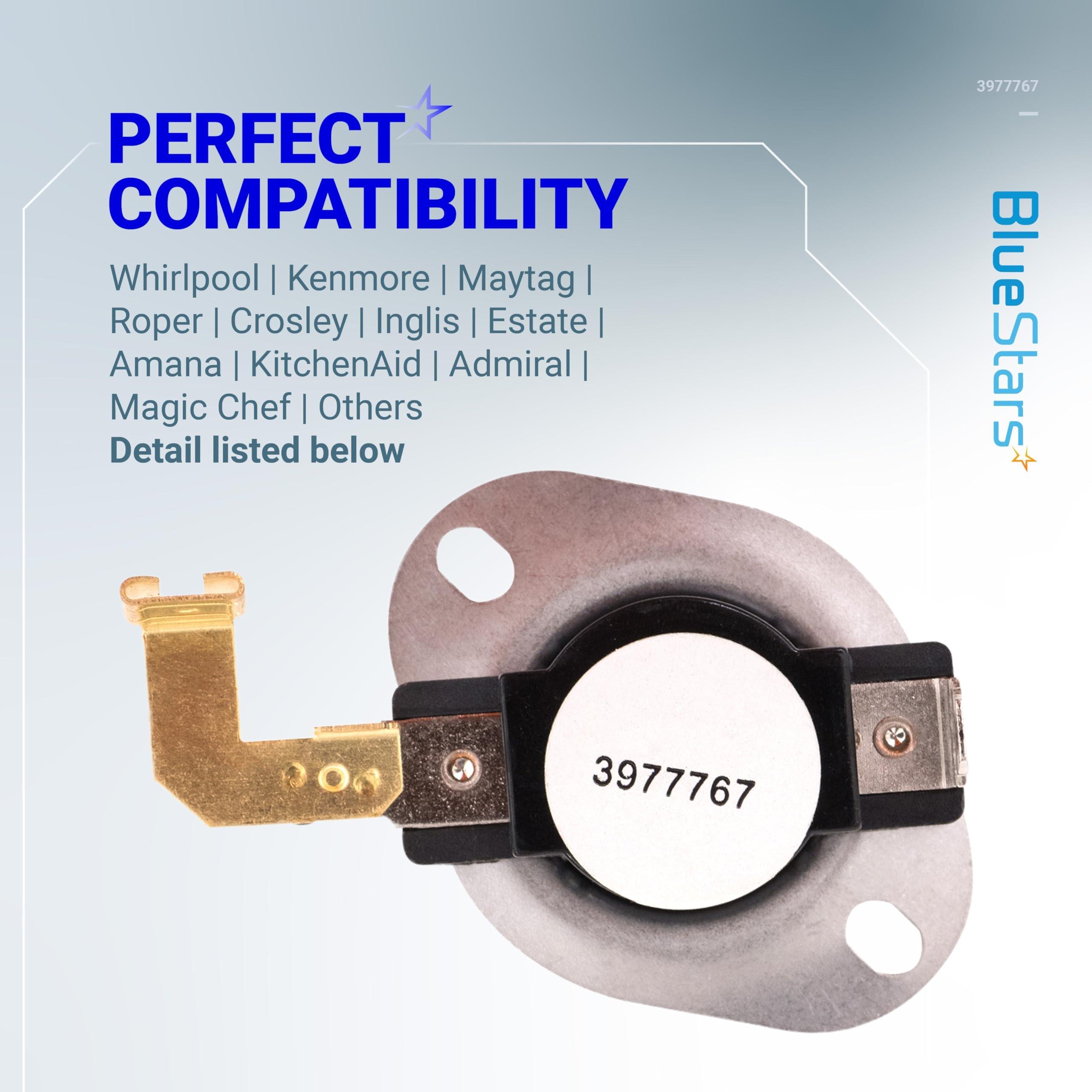 [Lifetime Warranty] 3977767 Dryer Thermostat Replacement - Compatible with Whirlpool & Kenmore Dryers - Replaces 3399693 WP3977767 WP3977767VP - Pack of 3 image 3