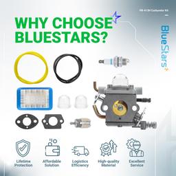 [Lifetime Warranty] PB-580T Carburetor with Air Filter Spark Plug Gasket Fuel Line Tune Up Kit thumbnail 8