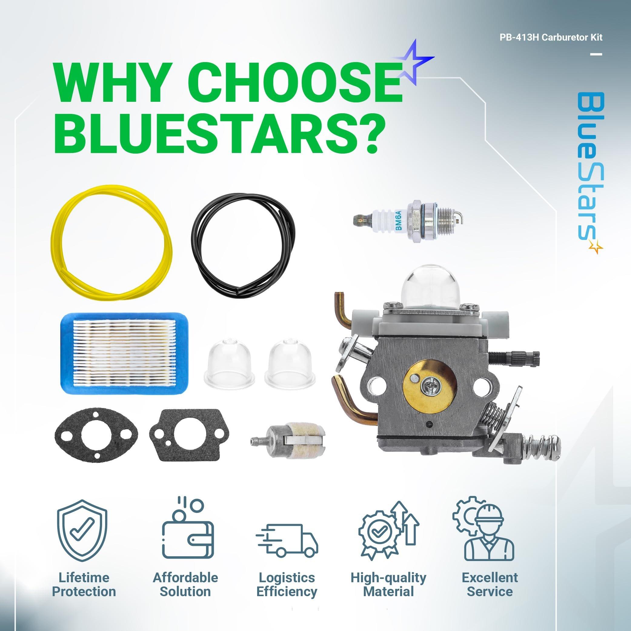 [Lifetime Warranty] PB-580T Carburetor with Air Filter Spark Plug Gasket Fuel Line Tune Up Kit image 8