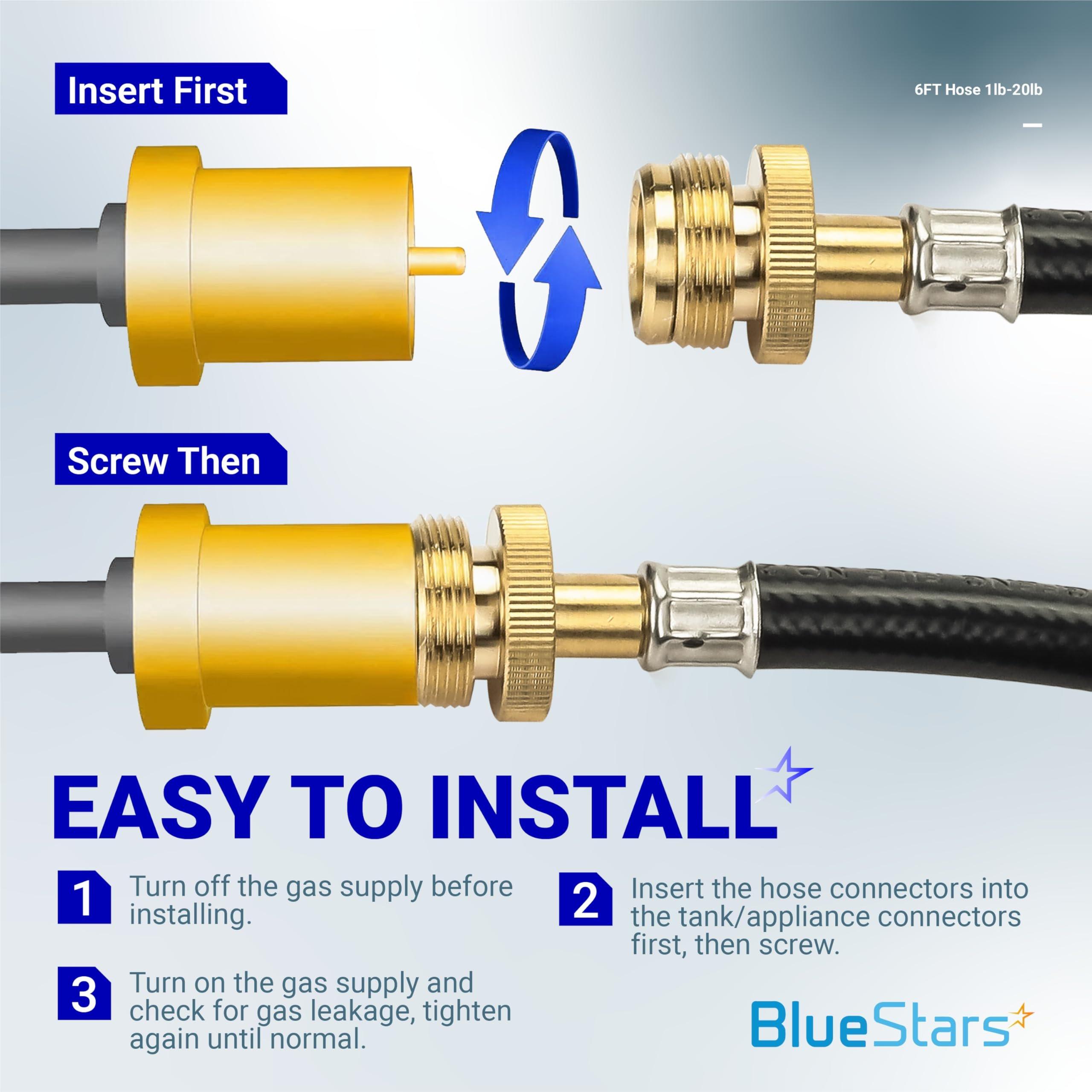 [Lifetime Warranty] 6FT Propane Hose Adapter 1lb to 20lb - Gas Hose image 5
