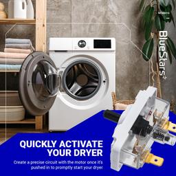[Lifetime Warranty] WE4M416 Dryer Push-to-Start Switch Replacement - Compatible with GE Hotpoint Kenmore Dryers - Replaces WE4M352 WE4M367 1811209 AP4980900 PS3487190 AH3487190 EA3487190 thumbnail 1