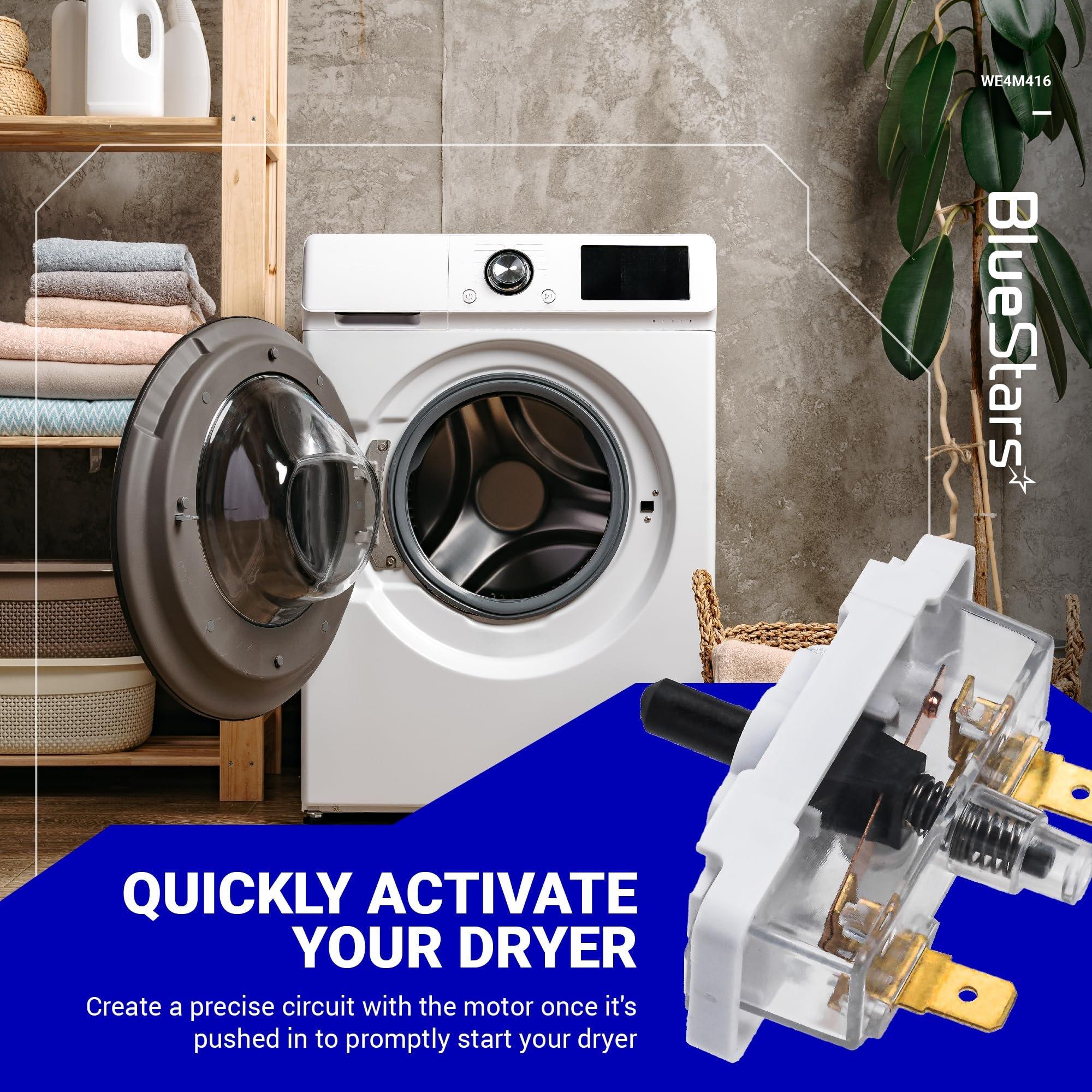 [Lifetime Warranty] WE4M416 Dryer Push-to-Start Switch Replacement - Compatible with GE Hotpoint Kenmore Dryers - Replaces WE4M352 WE4M367 1811209 AP4980900 PS3487190 AH3487190 EA3487190 image 1