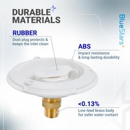 [Lifetime Warranty] RV City Water Inlet with Check Valve  - 3/4" NH Female to 1/2" NPT Male - Includes Screws & Teflon Tape thumbnail 4