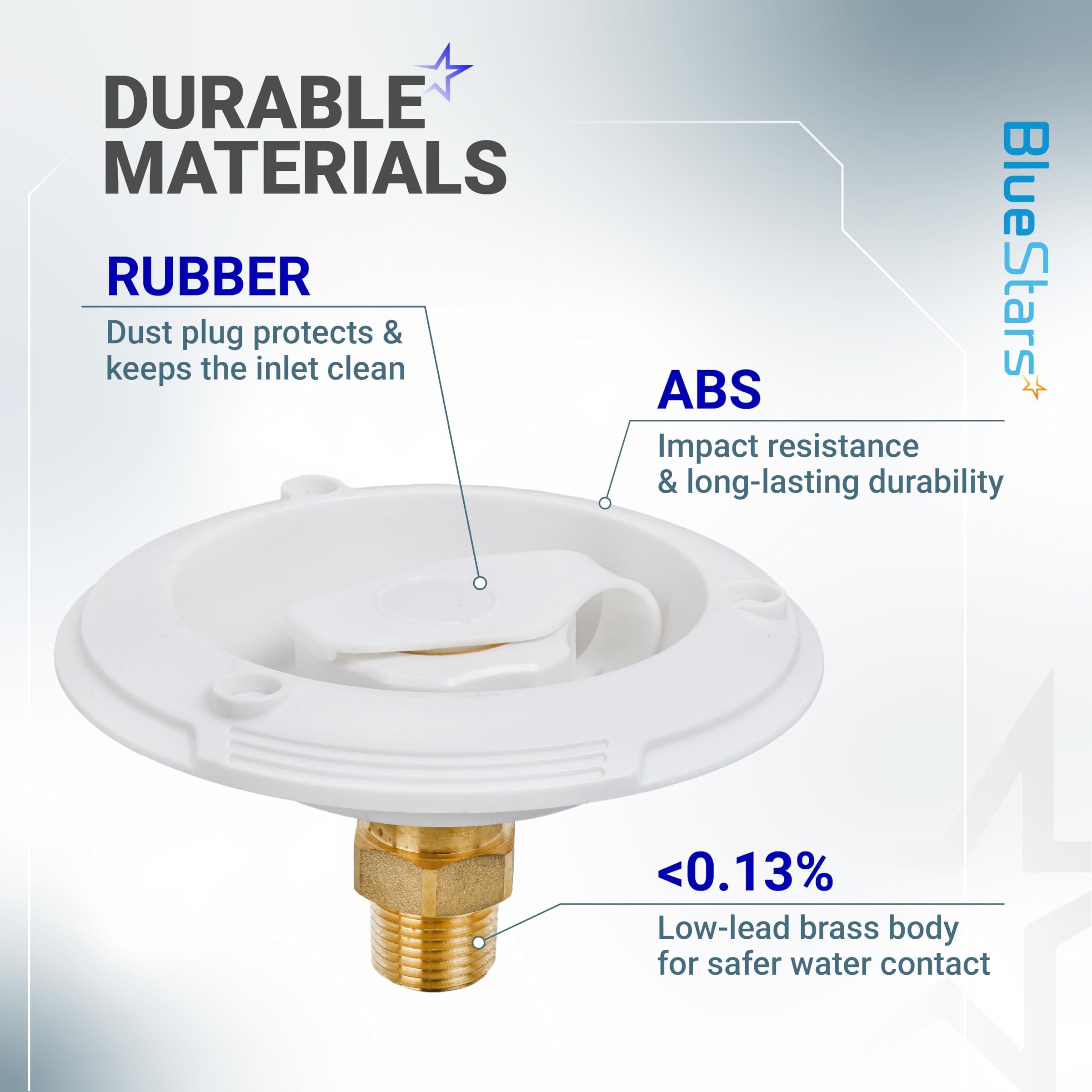 [Lifetime Warranty] RV City Water Inlet with Check Valve  - 3/4" NH Female to 1/2" NPT Male - Includes Screws & Teflon Tape image 4