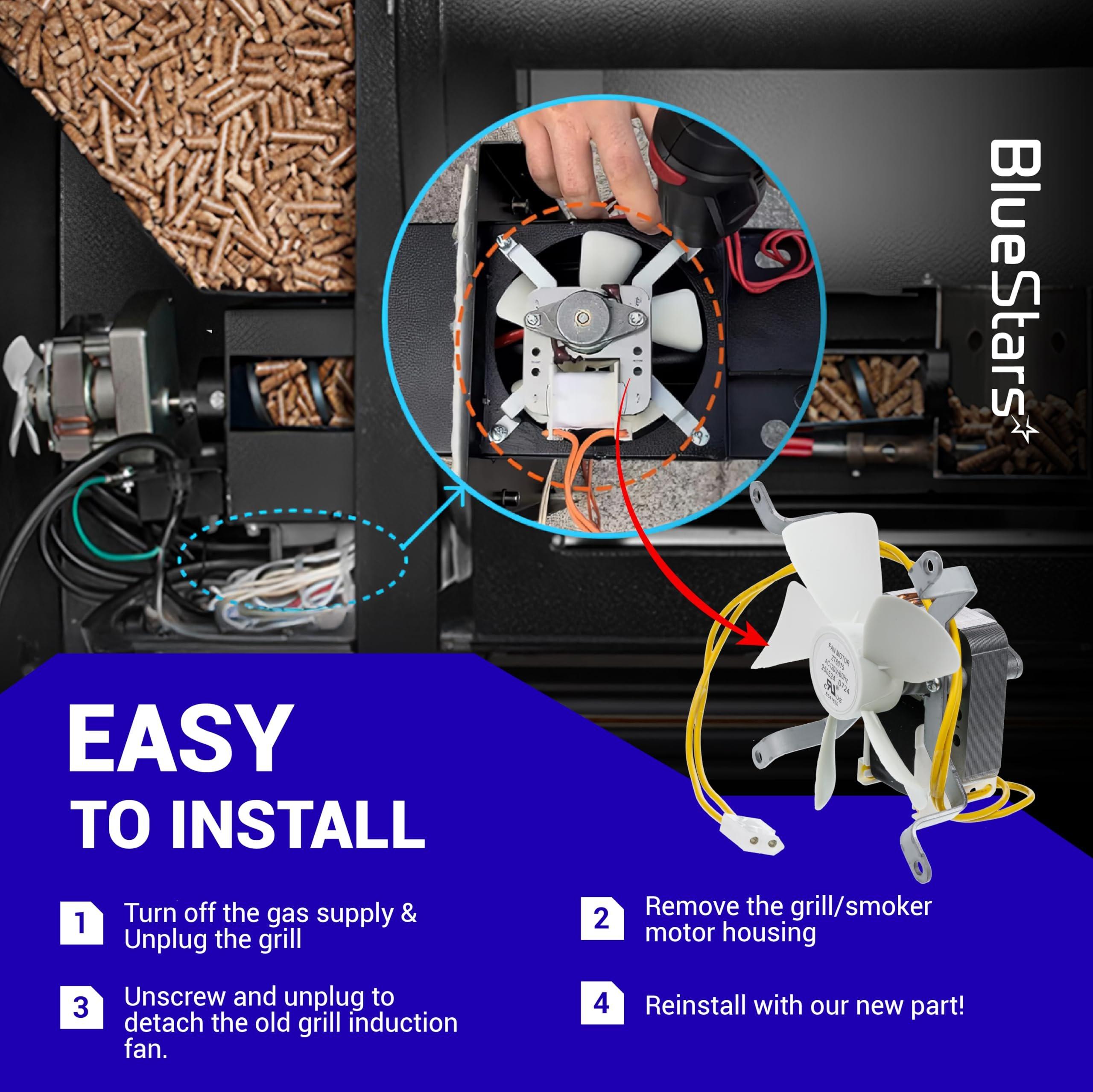 [Lifetime Warranty] 3000RPM Grill Induction Fan Kit Replacement, AC120V 60Hz OEM Combustion Fan, IFRP01 image 6