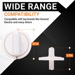 [Lifetime Warranty] WE01X10160 Timer Knob - Compatible with GE Washers/Dryers - Replaces AP3207448 PS755794 WE01X10069 - Pack of 2 thumbnail 1