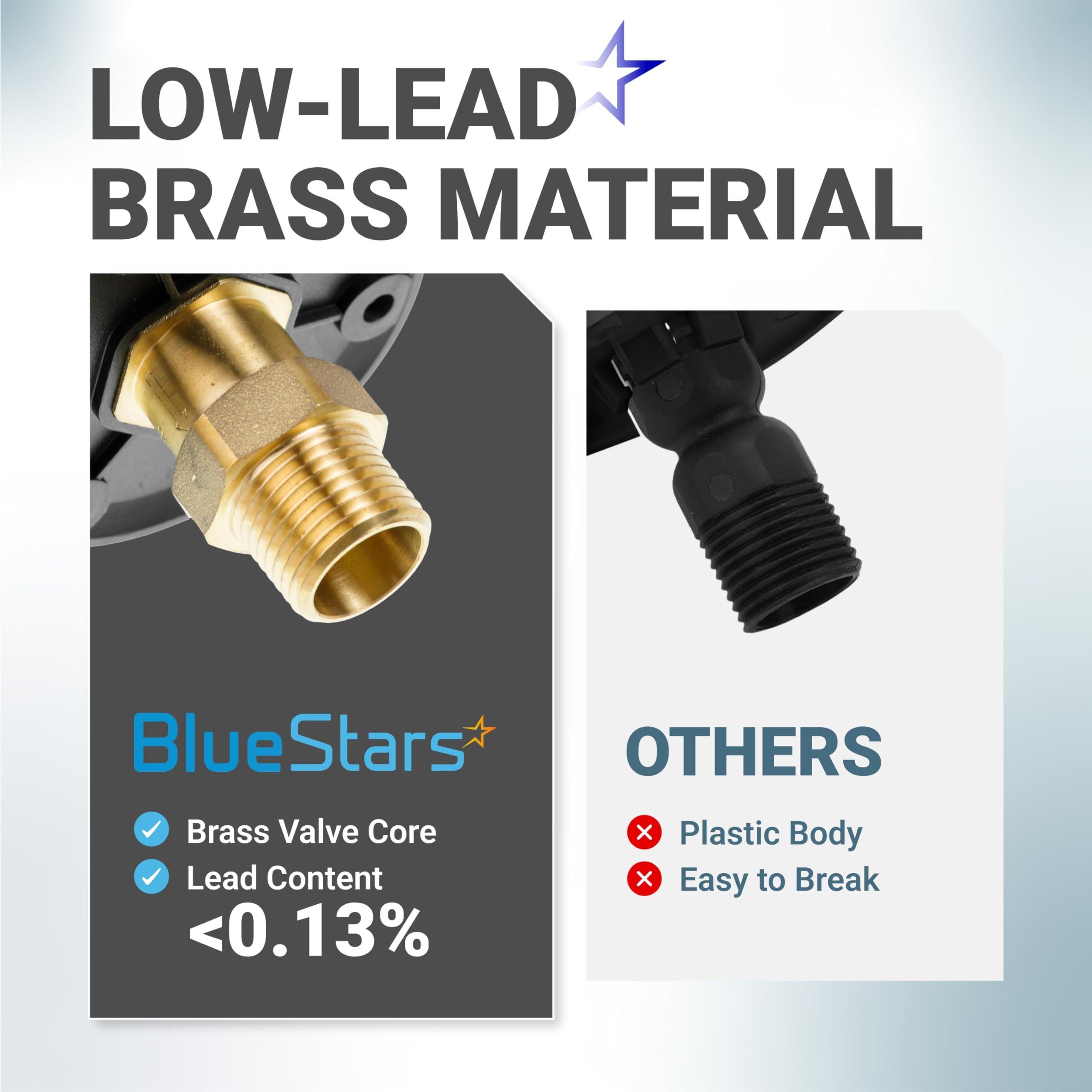 [Lifetime Warranty] RV City Water Inlet - Brass Black Flange with Check Valve - 3/4" NH Female Connection to 1/2" NPT Male Thread (Black) image 4